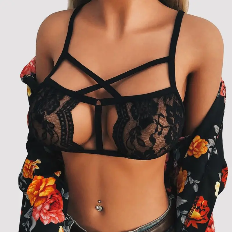 Womens Double Adjustable Spaghetti Straps Bralette Sexy Sheer Floral Lace Cup Bustier Hollow Out Strappy Lingerie Clubwear Bra
Womens Double Adjustable Spaghetti Straps Bralette Sexy Sheer Floral Lace Cup Bustier Hollow Out Strappy Lingerie Clubwear Bra
