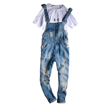2017 New Men's Summer Style Pockets Denim Overalls Hole Ripped Jeans For Man Ankle Length Jumpsuits Free Shipping Light Blue
2017 New Men's Summer Style Pockets Denim Overalls Hole Ripped Jeans For Man Ankle Length Jumpsuits Free Shipping Light Blue