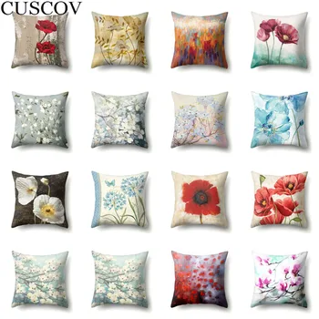 New bright oil painting flower plant polyester pillowcase home decoration pillow sofa cushion cover office seat cushion cover
New bright oil painting flower plant polyester pillowcase home decoration pillow sofa cushion cover office seat cushion cover