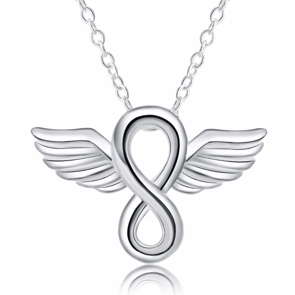 New arrival fashion jewelry silver plated women's necklace pendant Angel wings pendant necklace wedding jewelry drop shipping
New arrival fashion jewelry silver plated women's necklace pendant Angel wings pendant necklace wedding jewelry drop shipping