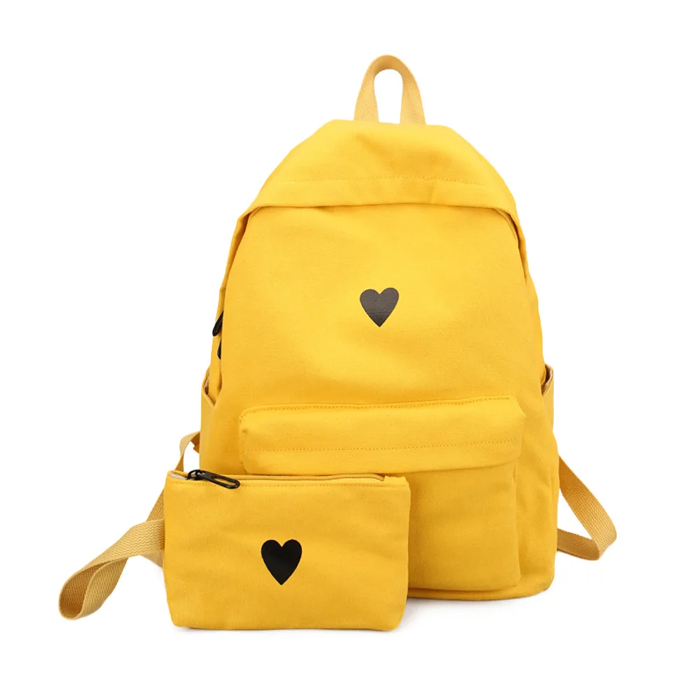 Sweet Canvas Love Heart Printed Backpack with Small Cloth Bag Students Travel School Laptop Backpack BS88
Sweet Canvas Love Heart Printed Backpack with Small Cloth Bag Students Travel School Laptop Backpack BS88
