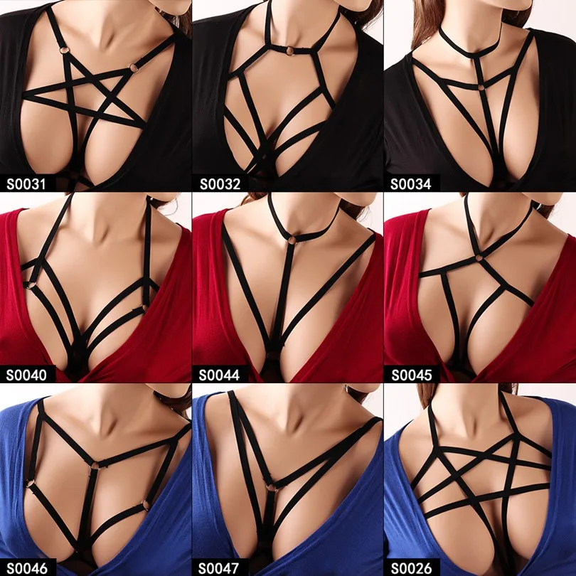 Pentagram Body Harness Bra Chest Bondage Sexy Lingerie Caged Bra Gothic Punk Garter Belt Suspenders for Women
Pentagram Body Harness Bra Chest Bondage Sexy Lingerie Caged Bra Gothic Punk Garter Belt Suspenders for Women