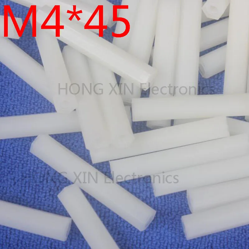M4*45 white 1pcs Nylon Standoff Spacer Standard M4 Plastic Female-Female 45mm Standoff Repair accessory High Quality
M4*45 white 1pcs Nylon Standoff Spacer Standard M4 Plastic Female-Female 45mm Standoff Repair accessory High Quality