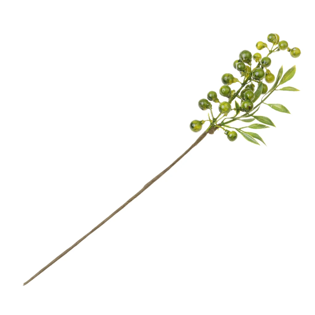 1Piece Handmade Artificial Fresh Plant Flower Fruit Berries Branches Wedding Party Bouquet Home Cafe Beautify Decor Crafts