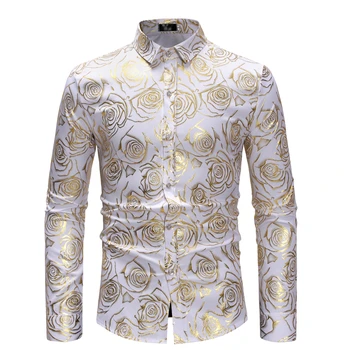 Autumn Men Rose Flower Shirt Long Sleeve Fashion Casual Mens Dress Shirts S M L XL White red black blue
Autumn Men Rose Flower Shirt Long Sleeve Fashion Casual Mens Dress Shirts S M L XL White red black blue