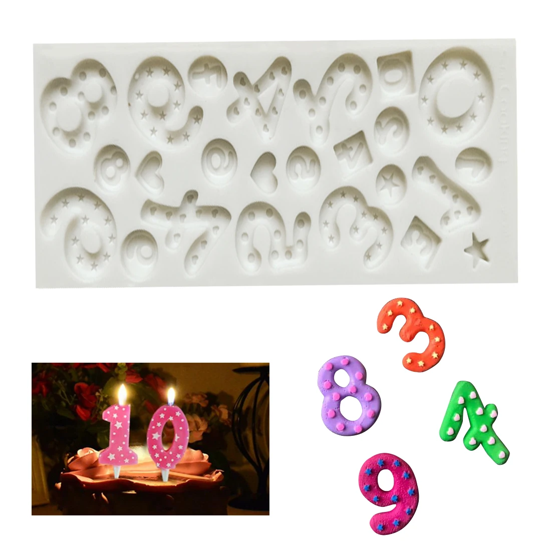 1PC Silicone Numbers Chocolate Mold Candy Ice Jelly Mold Tray Maker Baking Cake Moulds
1PC Silicone Numbers Chocolate Mold Candy Ice Jelly Mold Tray Maker Baking Cake Moulds