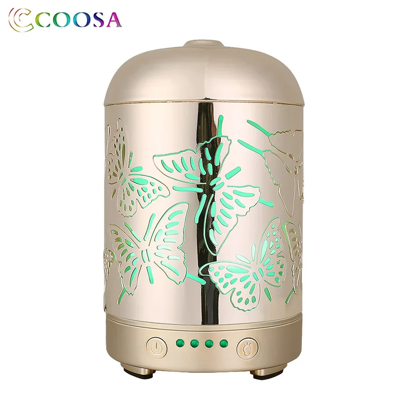 COOSA 3D Metal Butterfly Ultrasonic Air Humidifier 100ml Gold Essential Oil Diffuser 7 Color Changing LED Lights for Home Office
COOSA 3D Metal Butterfly Ultrasonic Air Humidifier 100ml Gold Essential Oil Diffuser 7 Color Changing LED Lights for Home Office