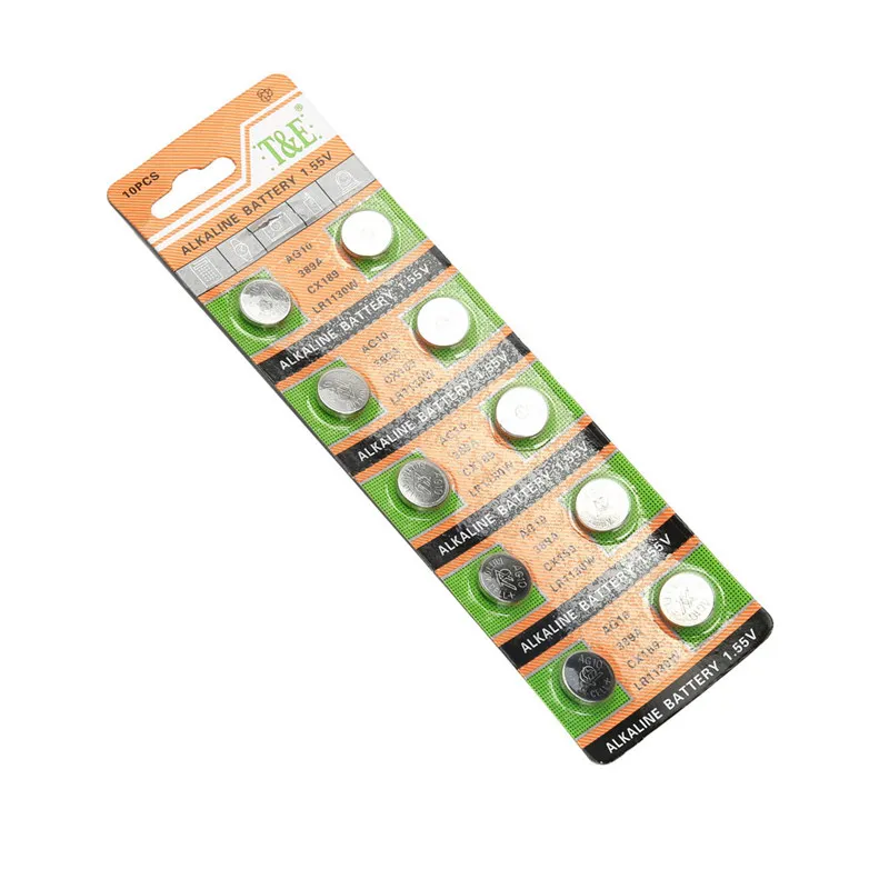 10Pcs/set PKCELL AG10 LR1130 LR54 389 189 1.55V 145mAh Akaline Button Cell Coin Battery Bateria for Watch / Toy / Calculator
10Pcs/set PKCELL AG10 LR1130 LR54 389 189 1.55V 145mAh Akaline Button Cell Coin Battery Bateria for Watch / Toy / Calculator