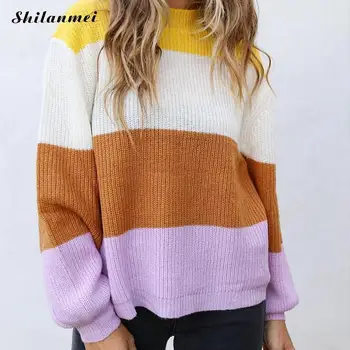 Plus Size Striped Women Sweater Winter Long Sleeve Knitted Pullover 2019 Autumn Causal Loose Streeetwear Jumper Tops Pull Femme
Plus Size Striped Women Sweater Winter Long Sleeve Knitted Pullover 2019 Autumn Causal Loose Streeetwear Jumper Tops Pull Femme
