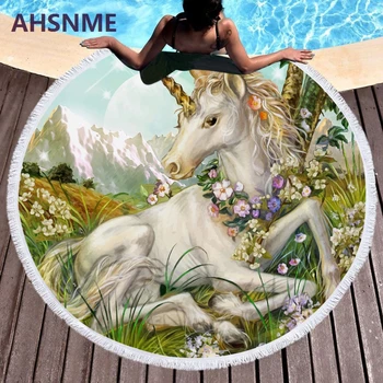 AHSNME Watercolor Summer Round Beach Towel Large for Adults Microfiber Toalla 150cm Animal Printed Tassel Blanket
AHSNME Watercolor Summer Round Beach Towel Large for Adults Microfiber Toalla 150cm Animal Printed Tassel Blanket