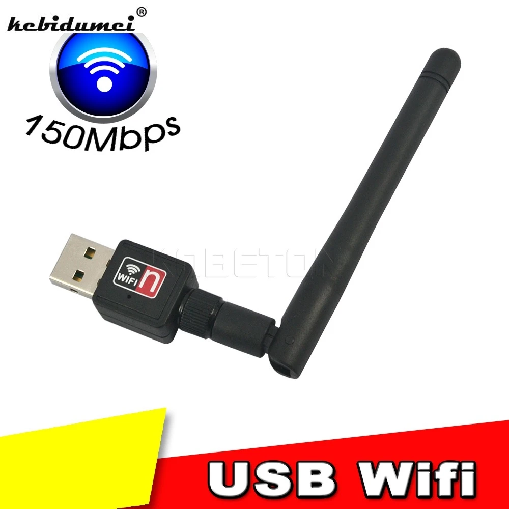 

150mbps Mini Wireless USB Wifi Adapter With Antenna 802.11n/g/b Network LAN Card high speed For Laptop Desktop XP WIN 7 8 Linux