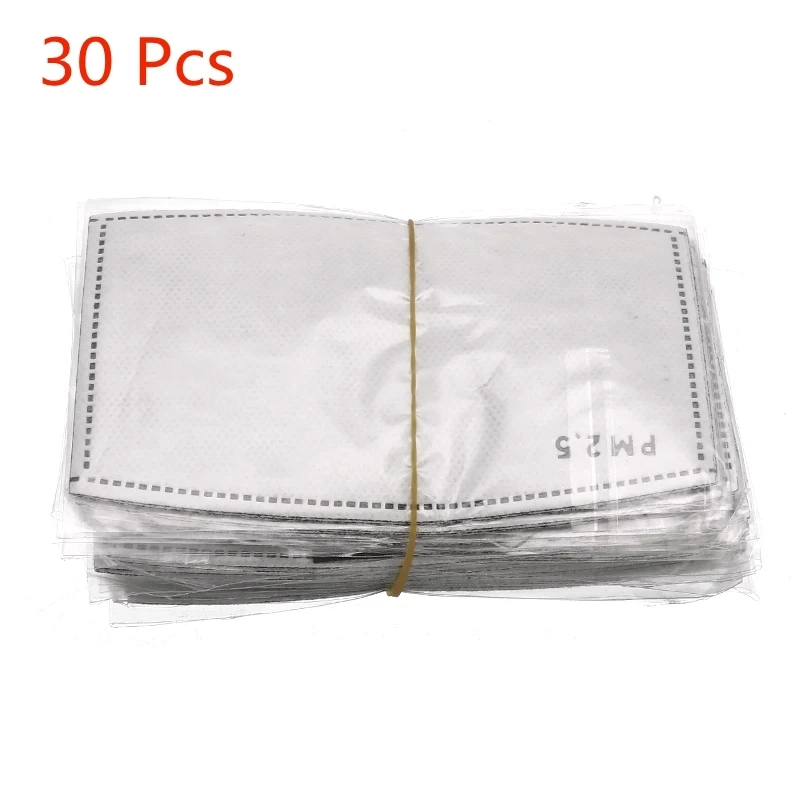 

Anti-Dust Masks Replaceable PM2.5 Activated Carbon Filter for Filters Insert Protective Filter Cloth for Mouth-muffle 30/50pcs