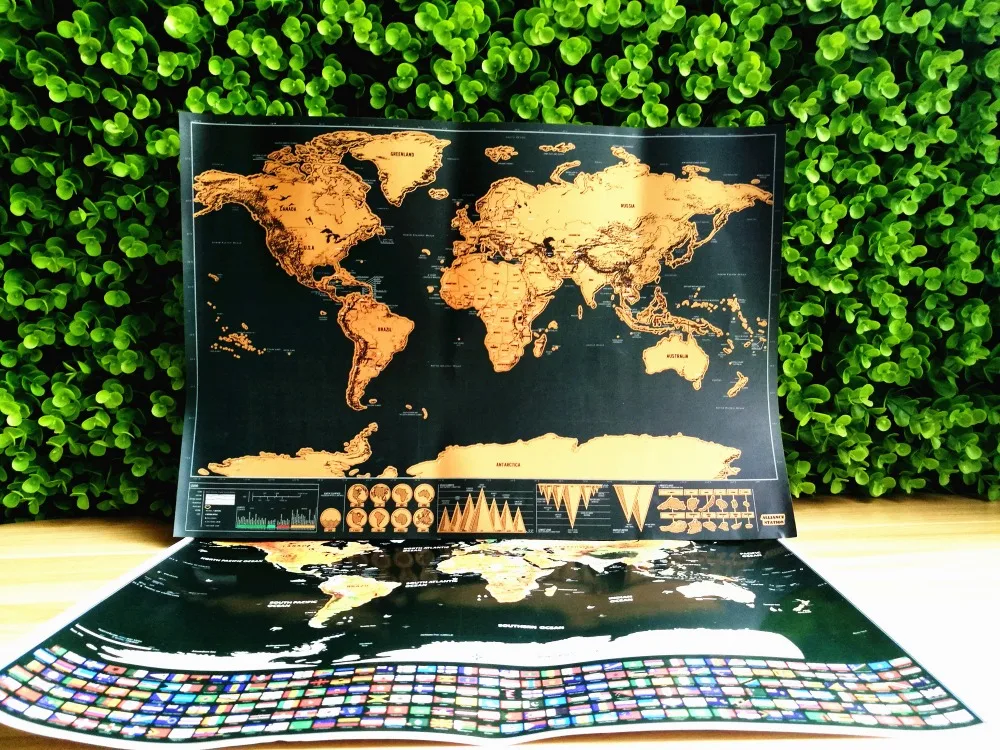 High quality world scratch travel map poster personalized country flags scratch stickers gold-plated coated print art as a gift
High quality world scratch travel map poster personalized country flags scratch stickers gold-plated coated print art as a gift