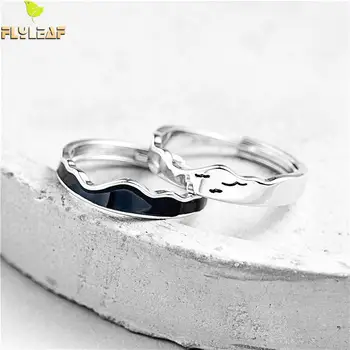 Flyleaf 925 Sterling Silver Enamel Glaze Couple Rings For Women High Quality Femme Fashion Fine Jewelry Lovers' Open Ring Men
Flyleaf 925 Sterling Silver Enamel Glaze Couple Rings For Women High Quality Femme Fashion Fine Jewelry Lovers' Open Ring Men