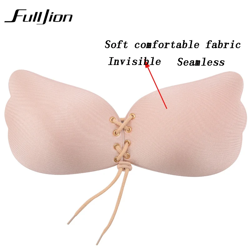 Fulljion New Sexy bra Women Self Adhesive Strapless Bandage Stick Gel Silicone Push Up Invisible Bra seamless Intimates bras 1