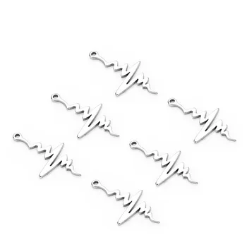 Linsoir 20pcs/lot Stainless Steel Heartbeat Connector Silver Tone 11.5x21.4mm Electrocardiogram Charm Pendant DIY Jewelry Craft
Linsoir 20pcs/lot Stainless Steel Heartbeat Connector Silver Tone 11.5x21.4mm Electrocardiogram Charm Pendant DIY Jewelry Craft
