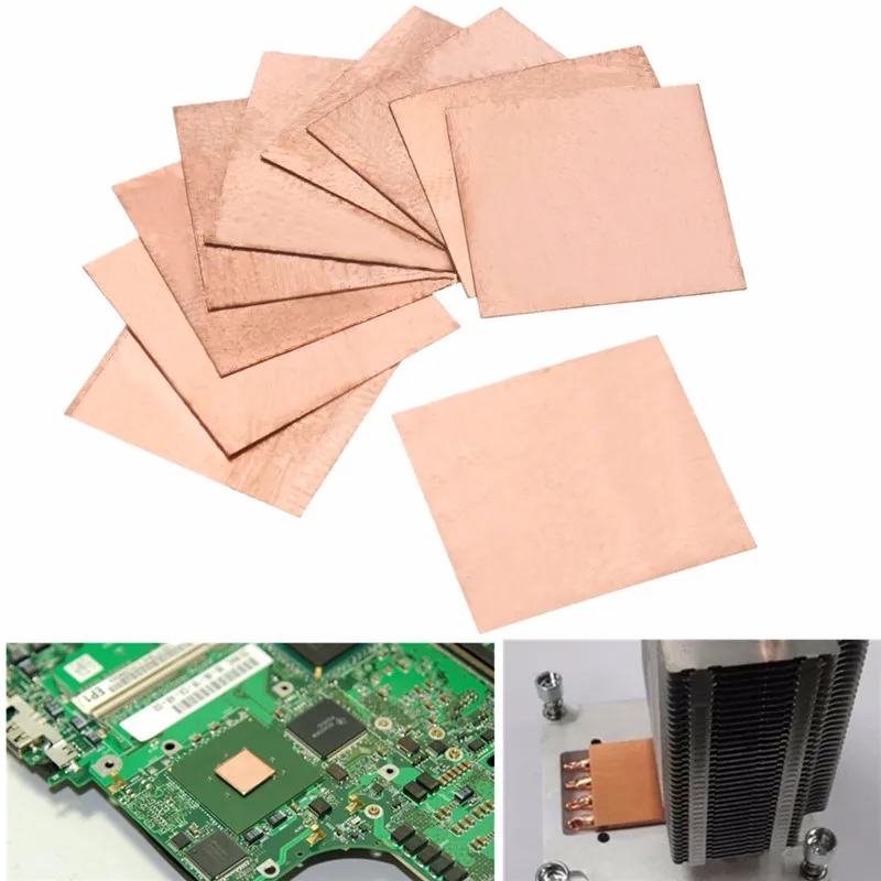 10PCS 0.1mm/0.3mm/0.5mm/0.8mm/ Laptop Copper Sheet Plate Strip Shim Thermal Pad Heatsink Sheet For GPU CPU VGA Chip RAM Cooling
10PCS 0.1mm/0.3mm/0.5mm/0.8mm/ Laptop Copper Sheet Plate Strip Shim Thermal Pad Heatsink Sheet For GPU CPU VGA Chip RAM Cooling