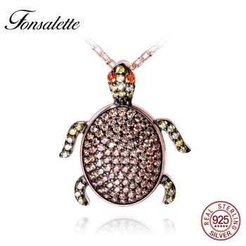 Vintage Sterling Silver Turtle Champagne Gold inlay Diamond Necklace Tortise Rose Gold Chain Animal Jewelry Pendants Gift ZK40
Vintage Sterling Silver Turtle Champagne Gold inlay Diamond Necklace Tortise Rose Gold Chain Animal Jewelry Pendants Gift ZK40