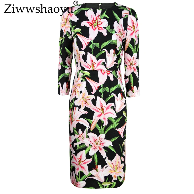 Ziwwshaoyu Elegant Print Pencil dresses O-Neck temperament Slim dress Spring and summer new women's
Ziwwshaoyu Elegant Print Pencil dresses O-Neck temperament Slim dress Spring and summer new women's