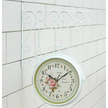 Mute Watch Double Sided Wall Clock Vintage Large Wrought Iron Wall Clocks Klok Digital Relogio de Parede Wanduhr Reloj de Pared
Mute Watch Double Sided Wall Clock Vintage Large Wrought Iron Wall Clocks Klok Digital Relogio de Parede Wanduhr Reloj de Pared