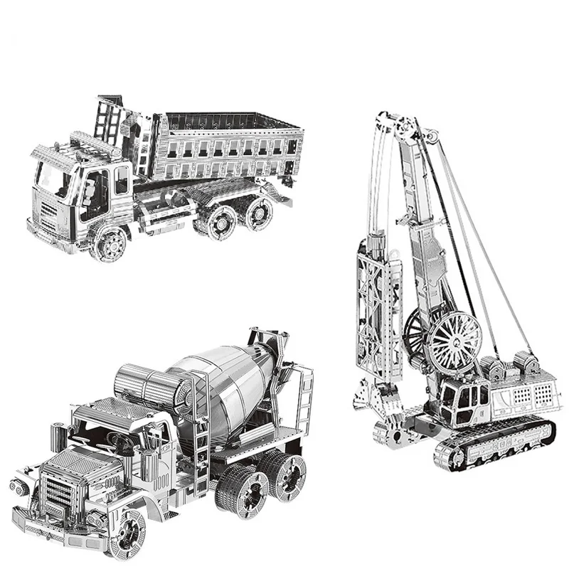 3pcs Set HK Nan yuan 3D Metal Puzzle Self-dumping truck Cement mixer Diaphragm wall grab DIY Laser Cut Puzzles Jigsaw Model Toys
3pcs Set HK Nan yuan 3D Metal Puzzle Self-dumping truck Cement mixer Diaphragm wall grab DIY Laser Cut Puzzles Jigsaw Model Toys