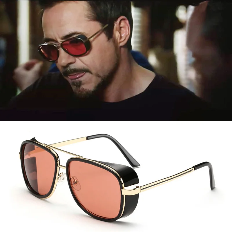Brand Design Iron Steampunk Sunglasses Man Stark Vintage Sun Glasses Uv400 Goggles Retro Flat Top Tony Fashion Shade Eyewear New
Brand Design Iron Steampunk Sunglasses Man Stark Vintage Sun Glasses Uv400 Goggles Retro Flat Top Tony Fashion Shade Eyewear New