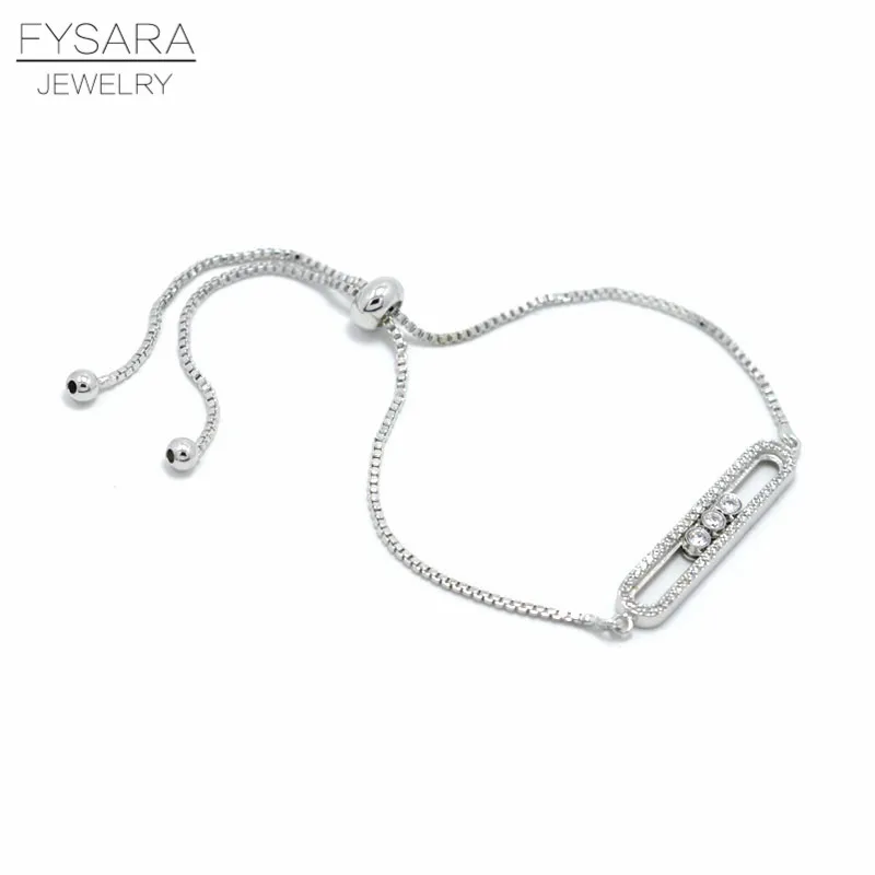 FYSARA Luxury Turnable Three CZ Crystals Chain Link Bracelets & Bangles for Women Silver Gold Color Wedding Bridal Bracelets
FYSARA Luxury Turnable Three CZ Crystals Chain Link Bracelets & Bangles for Women Silver Gold Color Wedding Bridal Bracelets