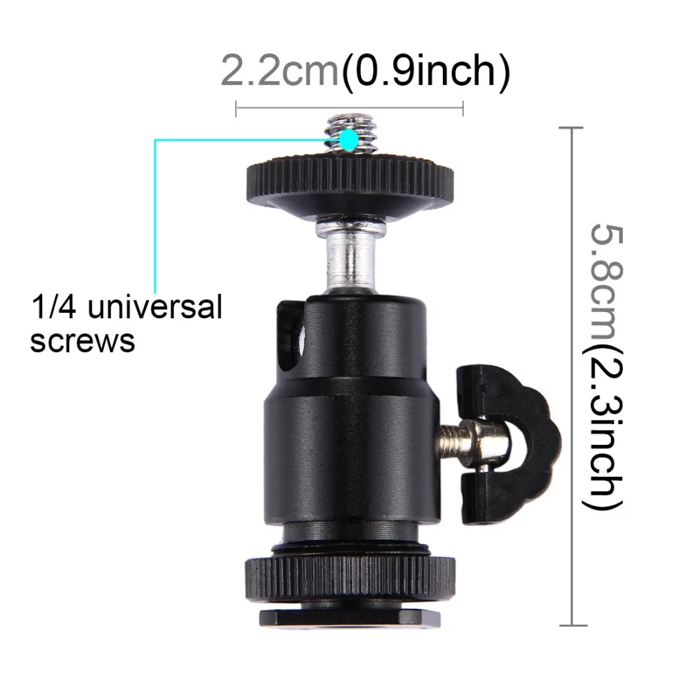 360 Rotation Camera Mini Cradle Tripod Ball Head LED Light Flash Bracket Holder Mount 1/4 Inch Adapter With Lock for Gopro DJI
360 Rotation Camera Mini Cradle Tripod Ball Head LED Light Flash Bracket Holder Mount 1/4 Inch Adapter With Lock for Gopro DJI