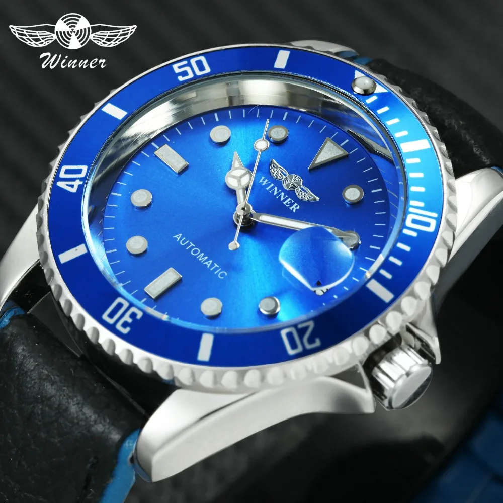 2018 WINNER Fashion Blue Automatic Watches Men Leather Strap Calendar Dial Top Brand Luxury Mechanical Wristwatches Male Gifts
2018 WINNER Fashion Blue Automatic Watches Men Leather Strap Calendar Dial Top Brand Luxury Mechanical Wristwatches Male Gifts