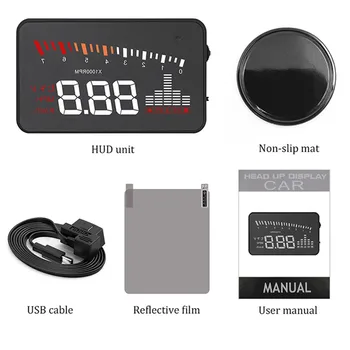 HUD X5 OBD2 3" Universal Multi-Function Vehicle-Mounted Heads up Display for Cars Windshield Compatible with OBD II EOBD System
HUD X5 OBD2 3" Universal Multi-Function Vehicle-Mounted Heads up Display for Cars Windshield Compatible with OBD II EOBD System