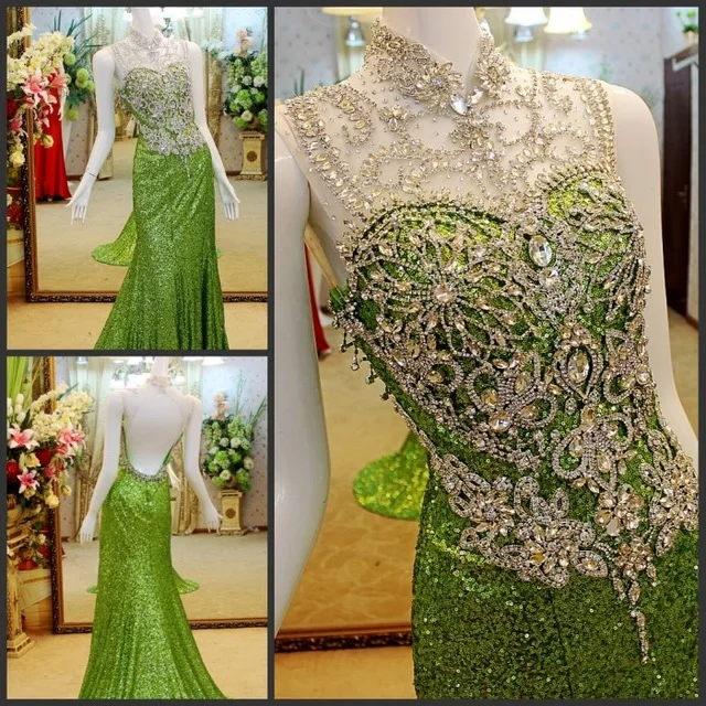 Custom Made Real Photo Mermaid Sequins Tulle Crystal Beaded Diamond Green Luxury Sexy Long Evening Dresses Evening Gowns EX8M
Custom Made Real Photo Mermaid Sequins Tulle Crystal Beaded Diamond Green Luxury Sexy Long Evening Dresses Evening Gowns EX8M