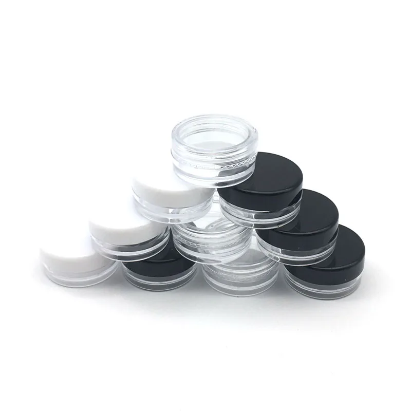 50Pcs 2/3/5Gram Cosmetic Sample Empty Container Plastic Round Pot Screw Cap for Make Up Eye Shadow Nail Powder Paint Jewelry
50Pcs 2/3/5Gram Cosmetic Sample Empty Container Plastic Round Pot Screw Cap for Make Up Eye Shadow Nail Powder Paint Jewelry