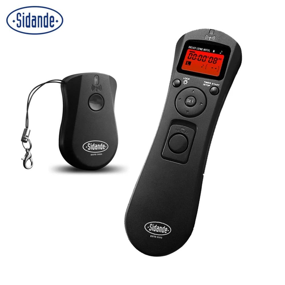 Sidande 2.4G Wireless Shutter Wireless Remote Control LCD Timer Remote Control Shutter Release for Canon Nikon Samsung Sony etc
Sidande 2.4G Wireless Shutter Wireless Remote Control LCD Timer Remote Control Shutter Release for Canon Nikon Samsung Sony etc