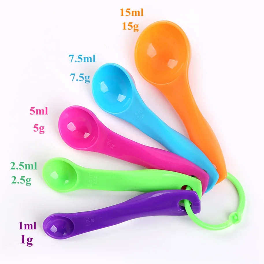 2019 5 pcs/set Colorful Plastic Measuring Spoons Sugar Cake Cofee Metering Spoon for Cooking Baking Tool Kitchen accessories
2019 5 pcs/set Colorful Plastic Measuring Spoons Sugar Cake Cofee Metering Spoon for Cooking Baking Tool Kitchen accessories