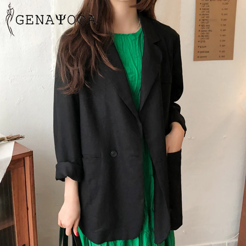 Genayooa Cotton And Linen Blazer Mujer 2019 Long Sleeve Blazer Women Elegant Black Coat Woman Suits Lady Suit Office
Genayooa Cotton And Linen Blazer Mujer 2019 Long Sleeve Blazer Women Elegant Black Coat Woman Suits Lady Suit Office