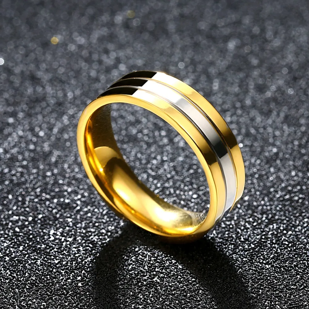 6mm Titanium Steel Gold Silver Ring Mens Wedding Engagement Band Men Jewelry Party Free Shipping
6mm Titanium Steel Gold Silver Ring Mens Wedding Engagement Band Men Jewelry Party Free Shipping