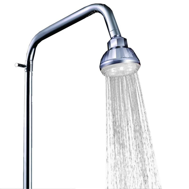 

Water powered bathroom White LED shower head LD8010-A2