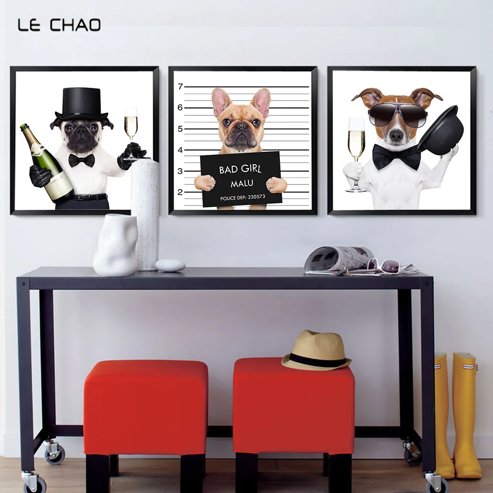 LECHAO Funny Dogs Posters and Prints Lovely Animal Canvas Painting Art Wall Pictures for Living Rooms Modern Home Decor Unframed
LECHAO Funny Dogs Posters and Prints Lovely Animal Canvas Painting Art Wall Pictures for Living Rooms Modern Home Decor Unframed