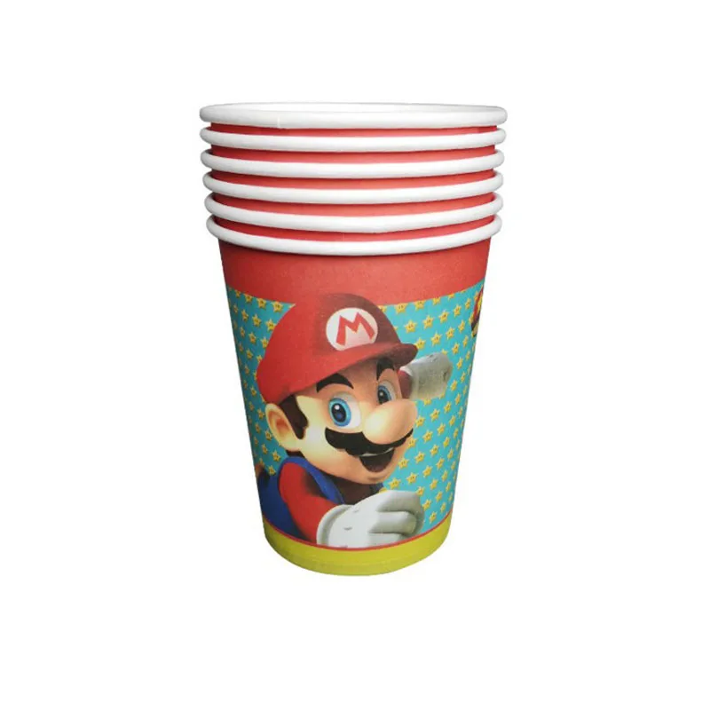 6 Pcs Kawaii Baby Shower Super Mario Theme Happy Birthday Party Decoration Cups Events Disposable Party Tableware
6 Pcs Kawaii Baby Shower Super Mario Theme Happy Birthday Party Decoration Cups Events Disposable Party Tableware