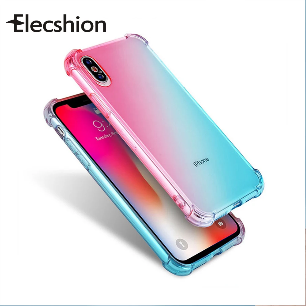 Shockproof Soft TPU Case For iPhone 7 8 Plus XR XS MAX Luxury Drop-proof Rainbow Gradient Airbag Case For iPhone X Xs 6s 6 Cover
Shockproof Soft TPU Case For iPhone 7 8 Plus XR XS MAX Luxury Drop-proof Rainbow Gradient Airbag Case For iPhone X Xs 6s 6 Cover
