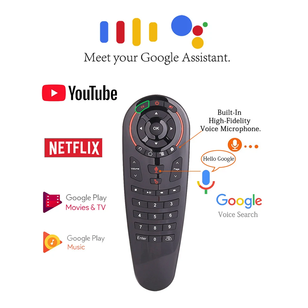 G30 Air Mouse Voice Air Remote Mouse 33 Buttons For IR Learning 2.4GHz Mini Fly Mouse with Voice Input For Android Shield TV Box
G30 Air Mouse Voice Air Remote Mouse 33 Buttons For IR Learning 2.4GHz Mini Fly Mouse with Voice Input For Android Shield TV Box