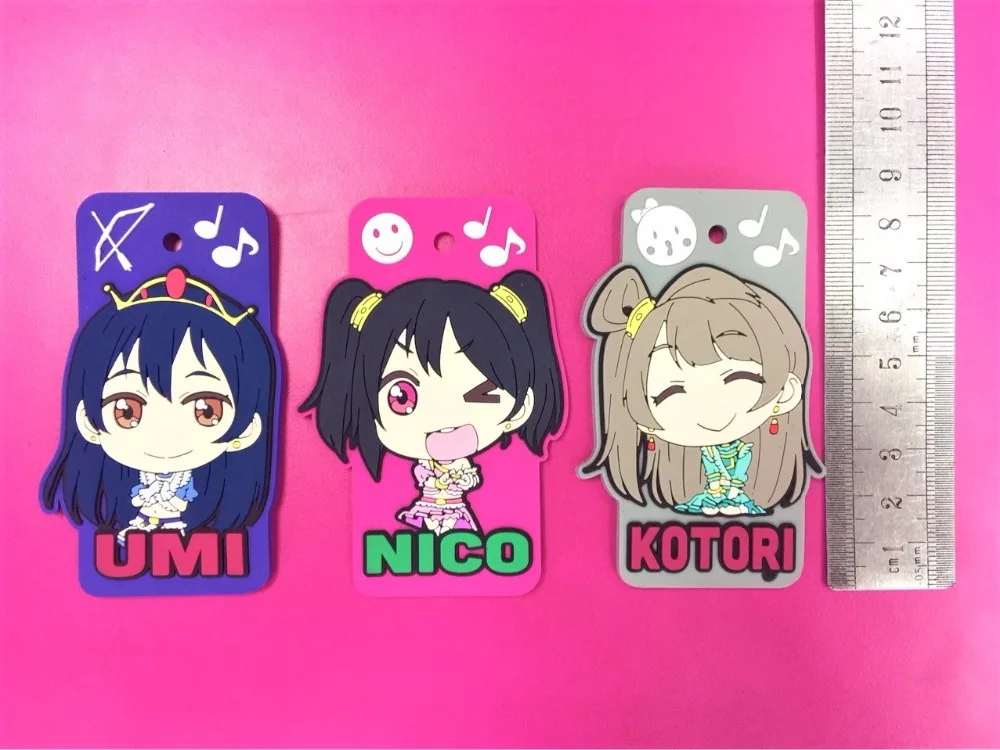 G503-2 Love Live Original Japanese anime figure rubber Silicone sweet smell mobile phone charms keychain strap