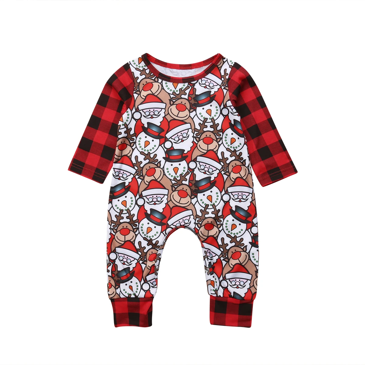 Infant Baby Boys Girls Plaid Long Sleeve Rompers Santa Claus Snowman Print Cute Playsuit Jumpsuit Outfit Clothes
Infant Baby Boys Girls Plaid Long Sleeve Rompers Santa Claus Snowman Print Cute Playsuit Jumpsuit Outfit Clothes