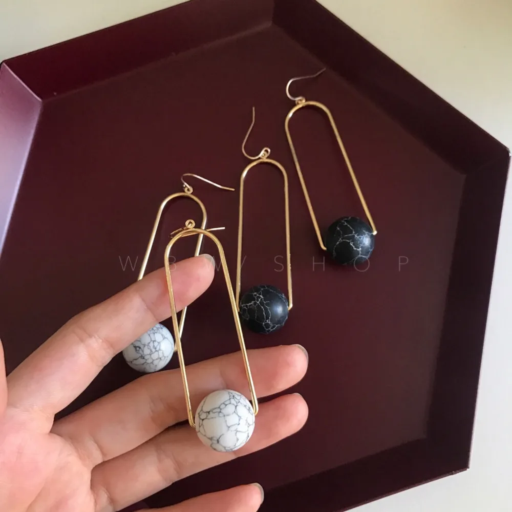 Timeless Wonder Glam Geo Stone Ball Drop Earrings bijoux Party brincos fancy party dress office unique top black white sale 4333
Timeless Wonder Glam Geo Stone Ball Drop Earrings bijoux Party brincos fancy party dress office unique top black white sale 4333