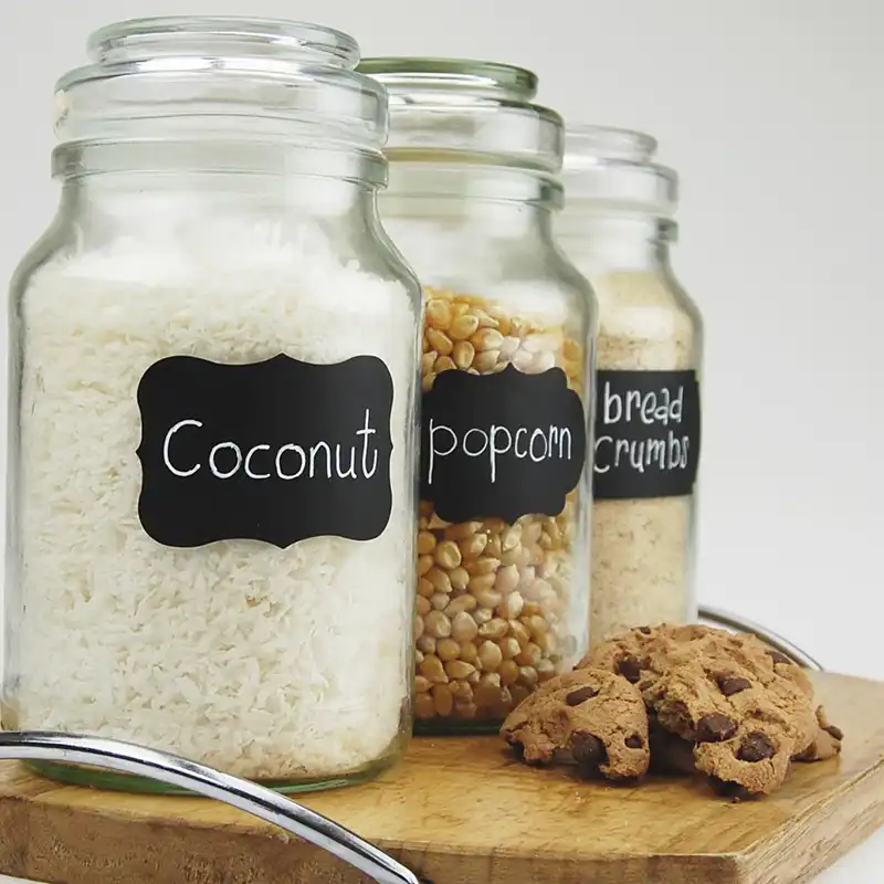 40pcs Blackboard Label Stickers Wedding Home Kitchen Jars Bottle