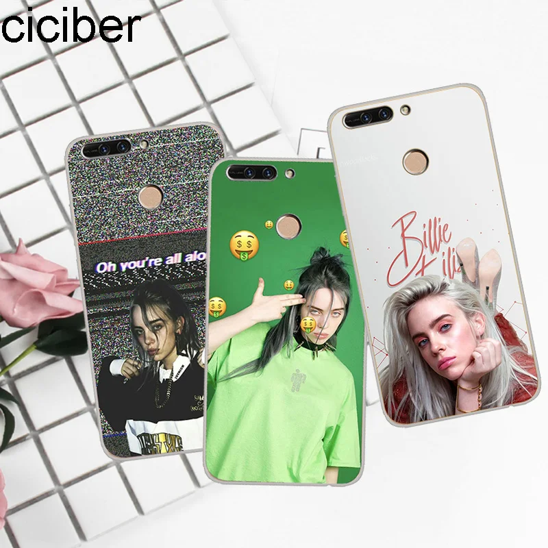 Ciciber для Honor V 10 9 8 Pro Lite X C Play 7A мягкие ТПУ чехлы Billie Eilish телефонов Y 7 6 5 3 Prime 2017 2018 2019 |