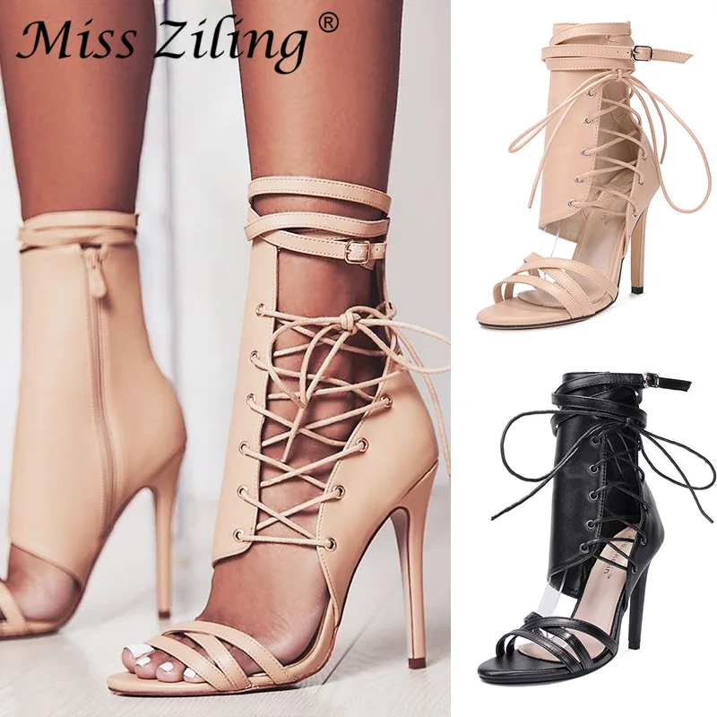 Women Sandals Sexy Gladiator Lace Up Peep Toe Sandals High Heels Woman Ankle Shoes Black Aprict Roman Buckle Strap Shoes
Women Sandals Sexy Gladiator Lace Up Peep Toe Sandals High Heels Woman Ankle Shoes Black Aprict Roman Buckle Strap Shoes