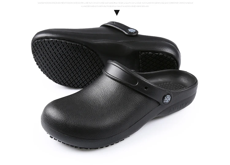 EVA High Quality Non-slip Waterproof Oil-proof Kitchen Work Shoes for Chef Master Cook Hotel Restaurant Slippers Flat Sandals (2)