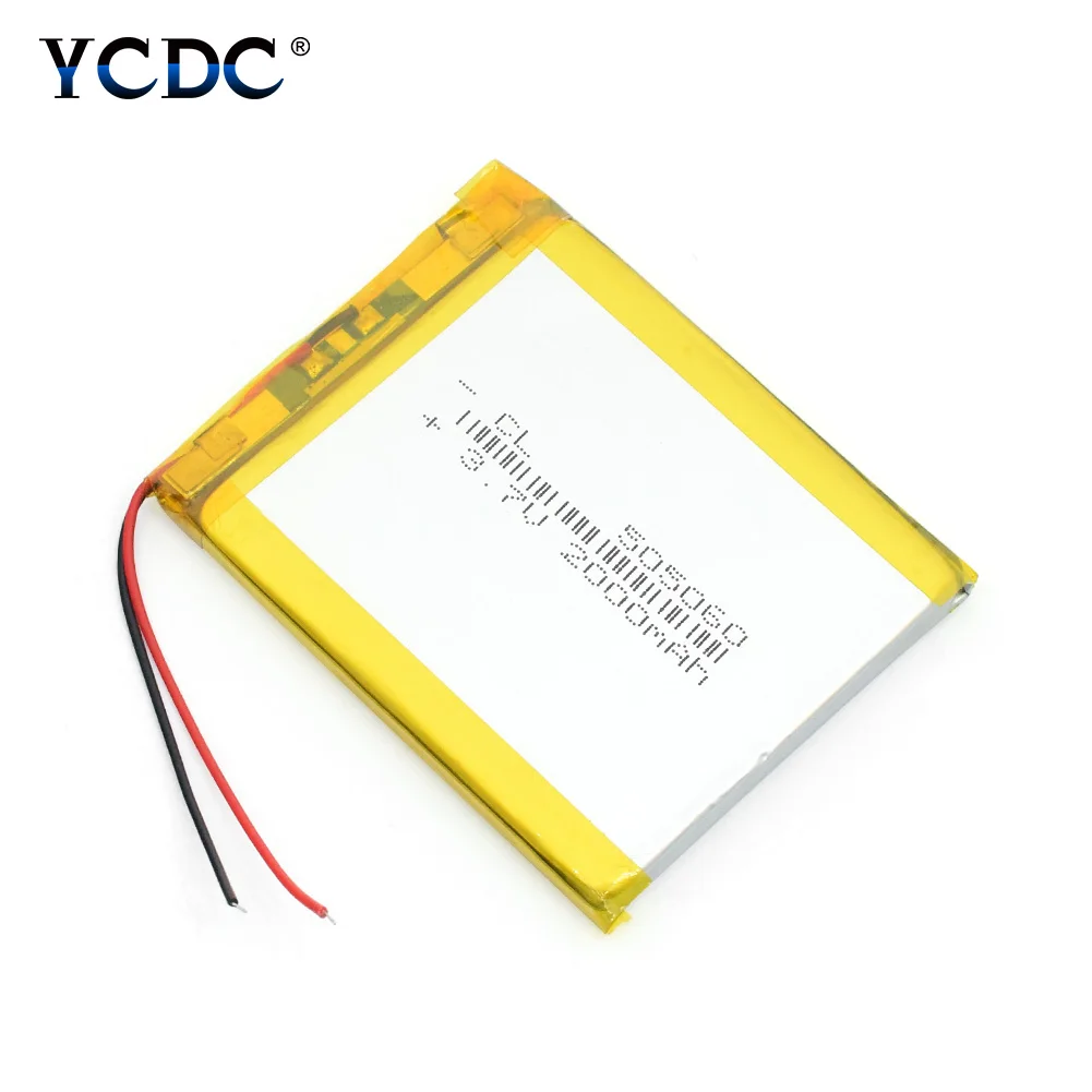 YCDC 3.7 V Lithium Polymer Battery GPS Navigation 505060 2000mah Battery Large Capacity Battery Li-Po Rechargeable Batteries
YCDC 3.7 V Lithium Polymer Battery GPS Navigation 505060 2000mah Battery Large Capacity Battery Li-Po Rechargeable Batteries