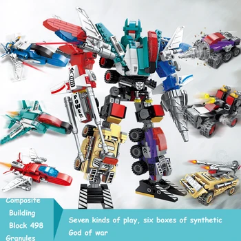 6 In 1 Super Alloy Ares Robot Building Blocks Set DIY Armored Vehicle Truck Chariot Bomber Fighter Assembled Toys Brick Kids Boy
6 In 1 Super Alloy Ares Robot Building Blocks Set DIY Armored Vehicle Truck Chariot Bomber Fighter Assembled Toys Brick Kids Boy